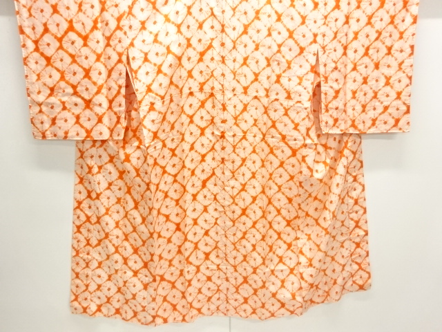 JAPANESE KIMONO / ANTIQUE HITOE JUBAN / SILK / MON KINSHA / SHIBORI